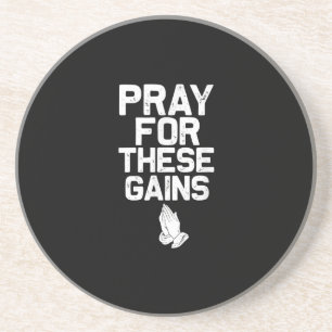 Beten Sie für diese Gewinne Fitness Gym Motivieren Getränkeuntersetzer