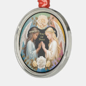 Beten Sie für FriedensAngels Ornament Aus Metall (Links)