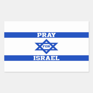 Beten Sie für Israel Rechteckiger Aufkleber