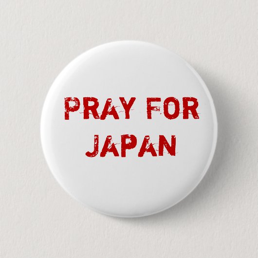 Beten Sie für Japan Button (Vorderseite)