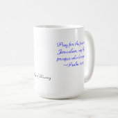 Beten Sie für Jerusalem-Tasse Kaffeetasse (VorderseiteRechts)