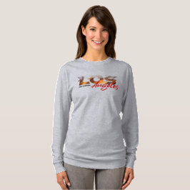 Beten Sie für Los Angeles | Frauen Langschläfchen T-Shirt