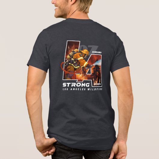 Beten Sie für Los Angeles | Herren Tri-Blend Shirt (Rückseite)