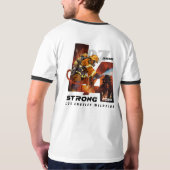 Beten Sie für Los Angeles | Männer Ringer T-Shirt (Schwarz voll)