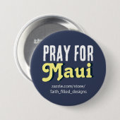 Beten Sie für Maui Button (Vorne & Hinten)