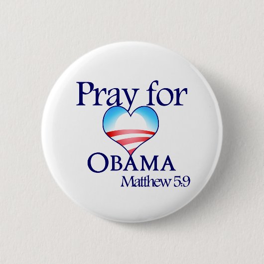 Beten Sie für Obama-Knopf Button (Vorderseite)