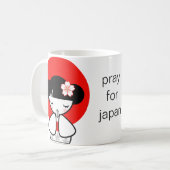 Beten Sie für Puppe Japans Kokeshi Kaffeetasse (Vorderseite Links)
