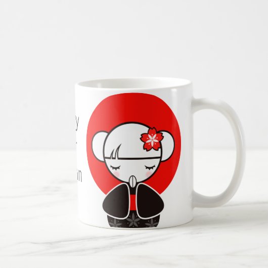 Beten Sie für Puppe Japans Kokeshi Kaffeetasse (Rechts)