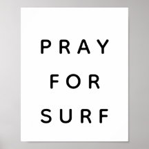 Beten Sie für Surf-Poster