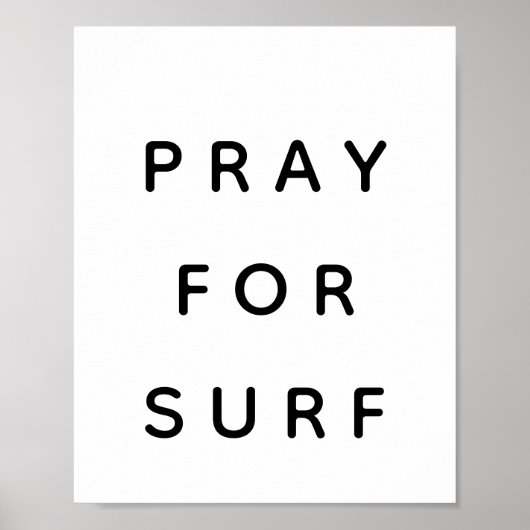 Beten Sie für Surf-Poster Poster (Vorne)