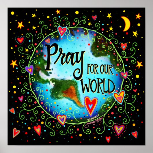 Beten Sie für unsere Welt Poster (Vorne)
