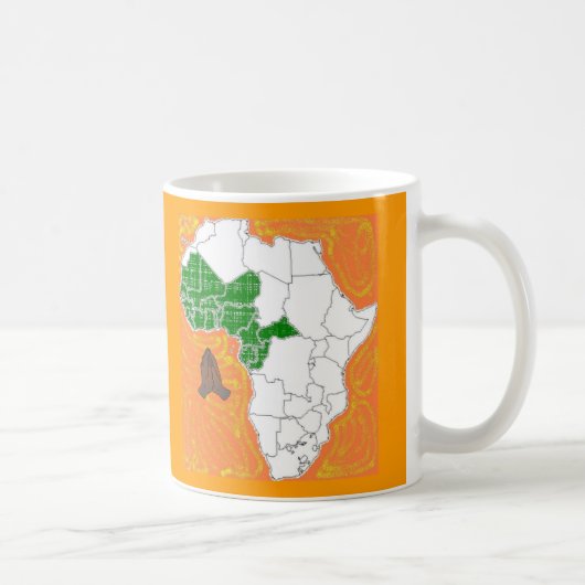 Beten Sie für Westafrika Kaffeetasse (Rechts)