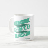 Beten Sie. Glauben Sie. Kampf. - Tasse (Vorderseite Links)