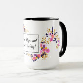 Beten Sie Hoffnung sich sorgen nicht Blumen Padre Tasse (VorderseiteRechts)