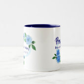 BETEN Sie HOFFNUNG sich SORGEN NICHT Blumen St. Zweifarbige Tasse (Mittel)