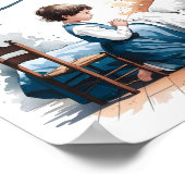 Beten Sie immer Christliche Kinderzimmer Wall Art Poster (Ecke)