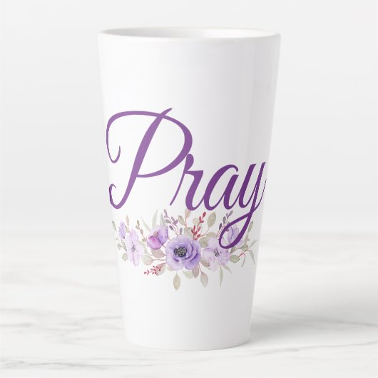 Beten Sie inspirierende Blume Milchtasse (Vorderseite)