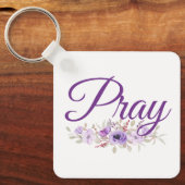 Beten Sie inspirierende Blume Schlüsselanhänger (Vorderseite)