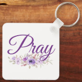 Beten Sie inspirierende Blume Schlüsselanhänger (Rückseite)