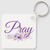 Beten Sie inspirierende Blume Schlüsselanhänger (Rückseite)