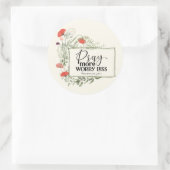 Beten Sie mehr Sorgen weniger inspirierende Bibel Runder Aufkleber (Tasche)