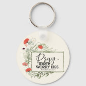 Beten Sie mehr Sorgen weniger inspirierende Bibel Schlüsselanhänger (Rückseite)