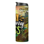 Beten Sie mehr, weniger Sorgen Thermosbecher (Nach rechts gedreht)