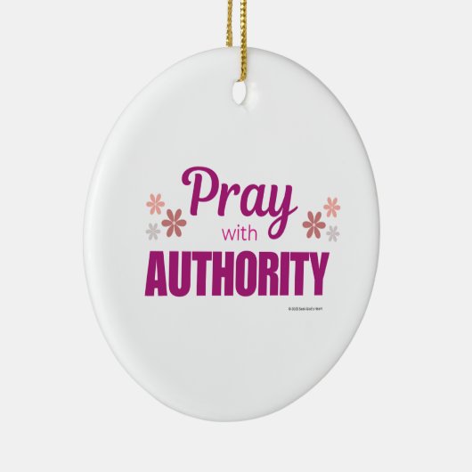 Beten Sie mit Autorität, Keramik Circle Ornament (Rechts)