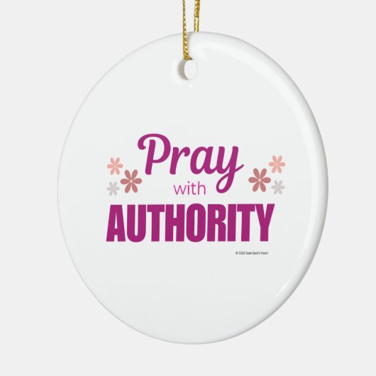 Beten Sie mit Autorität, Keramik Circle Ornament (Links)