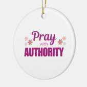 Beten Sie mit Autorität, Keramik Circle Ornament (Links)