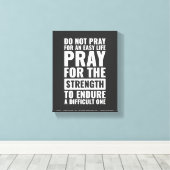 Beten Sie nicht für eine Motivierend Wall Art Leinwanddruck (Insitu (Holzboden))