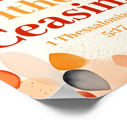 Beten Sie ohne die Christliche Tapas-Printwerbung  Poster (Ecke)