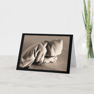 Beten Sie, ohne die Grußkarte zu beenden Karte