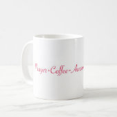 Beten Sie plus Kaffee Kaffeetasse (Vorderseite Links)