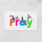 Beten Sie, Sonntagsschule Visitenkarte (Rückseite)