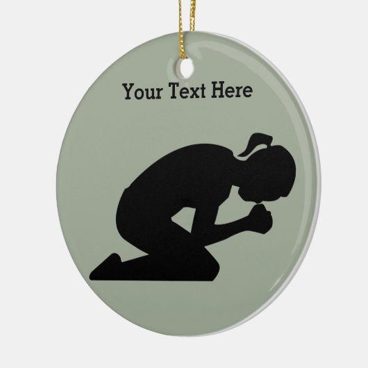 Beten Sie stark. Es gibt Power im Gebet Keramikornament (Links)