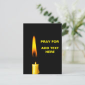 Beten Sie um Text Postkarte (Stehend Vorderseite)