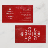 Beten Sie zum Gott und machen Sie weiter, behalten Visitenkarte (Vorne/Hinten)