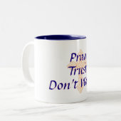 Beten - Vertrauen - Keine Sorge - Tasse (Vorderseite Links)