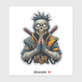 Beten von Ninja Zombie Warrior Sticker (Blatt)