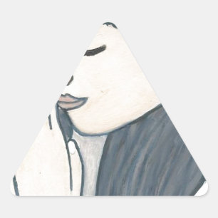 Betende Dreieckiger Aufkleber