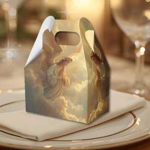 Betende Engel in goldenen Wolken Geschenkschachtel