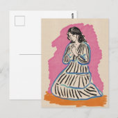 Betende Frau Postkarte (Vorne/Hinten)