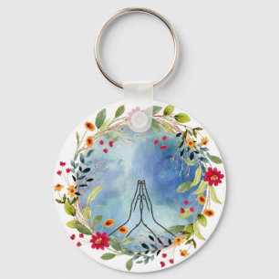 Betende Hände Aquarell Schlüsselanhänger