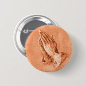 Betende Hände Button (Vorne & Hinten)