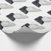 Betende Hände deckten Packpapier mit Ziegeln (Ecke)