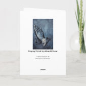 Betende Hände Karte (Rückseite)