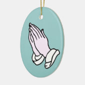 Betende Hände Keramikornament (Links)