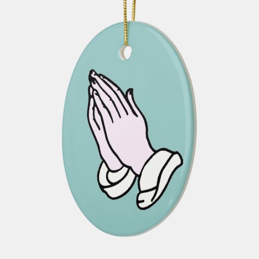 Betende Hände Keramikornament (Links)