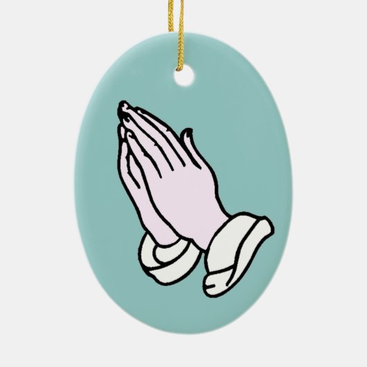 Betende Hände Keramikornament (Hinten)